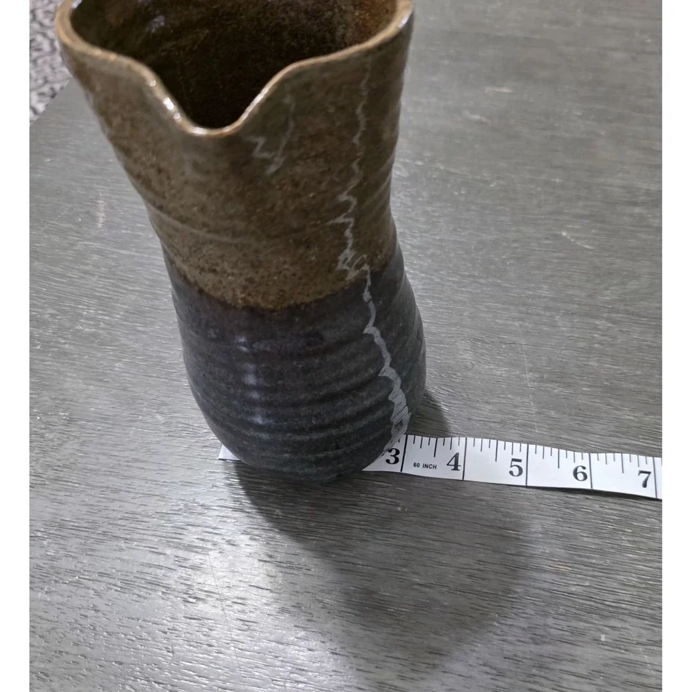 Handmade Rustic Pottery Pitcher And Chalice/Small Pitcher Stoneware Glazed
